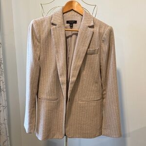 Ann Taylor Beige Pinstripe Blazer NWOT
